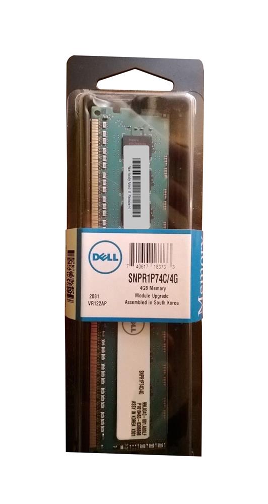 SNPR1P74C Dell 4GB PC3-10600 DDR3-1333MHz ECC Unbuffered CL9 240-Pin DIMM 1.35V Low Voltage Dual Rank Memory Module