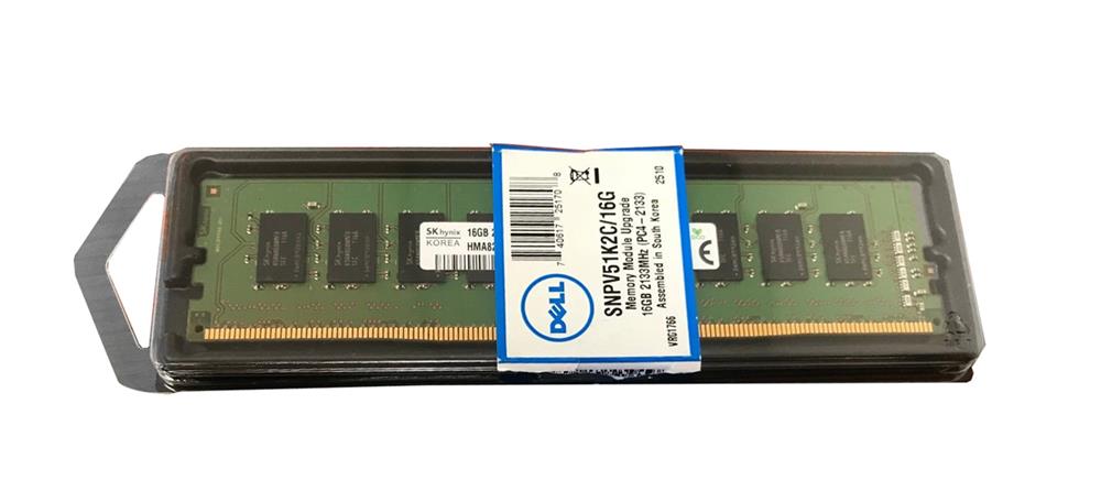 SNPV51K2C/16G Dell 16GB PC4-17000 DDR4-2133MHz non-ECC Unbuffered CL15 288-Pin DIMM 1.2V Dual Rank Memory Module