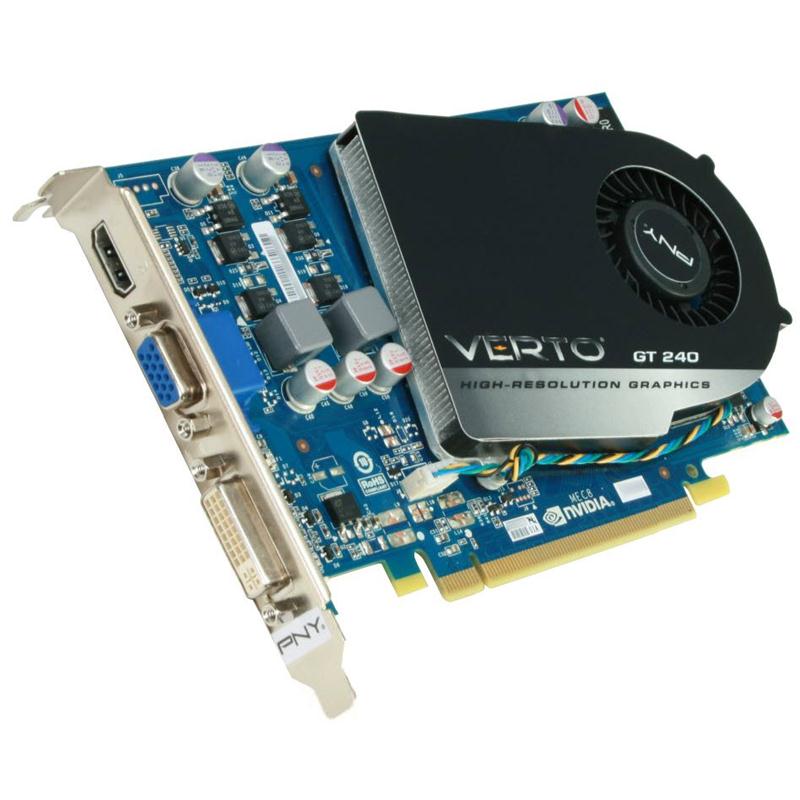 VCGGT2405G5XEB-B2 PNY GeForce GT240 512MB 128-bit GDDR5 PCI Express 2.0 x16 DVI/ HDMI/ VGA Video Graphics Card