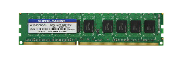 Super Talent DDR3-1600 8 GB ECC Micron Chip Server Memory  