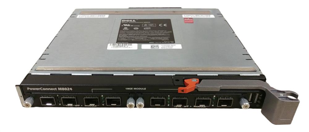 W9XC3 Dell PowerConnect M8024 9-Ports (4x SFP+ 3x CX-4 and 2x 10Gb Base-T Copper RJ45 Ports) Rack-Mountable 1U Switch for PowerEdge M1000e (Refurbished)