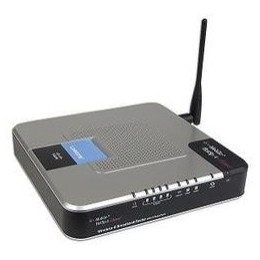 WRTU54G-TM-OB Linksys 54Mbps 4-Ports 802.11g Wireless-G Broadband Router with 2 Phone Ports (Refurbished)