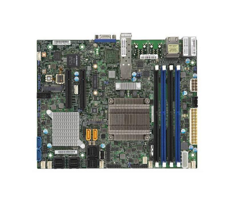 X10SDV-TP8F SuperMicro Socket FCBGA1667 System On Chipset Intel Xeon D-1518 Processors Support DDR4 4x DIMM 4x SATA3 6.0Gb/s Flex ATX Server Motherboard (Refurbished)