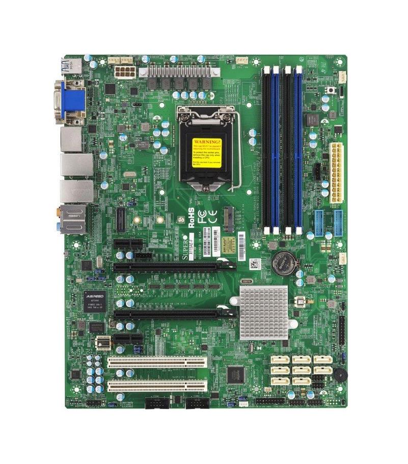 X11SAE-F-B SuperMicro X11SAE-F Socket LGA 1151 Intel C236 Chipset Xeon E3-1200 v5/v6 DDR4 4x DIMM 8x SATA3 6.0Gb/s ATX Server Motherboard (Refurbished)