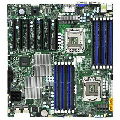X8DTH-6 SuperMicro Dual Socket LGA 1366 Intel 5520 Chipset Intel Xeon 5600/5500 Series Processors Support DDR3 12x DIMM 6x SATA2 3.0Gb/s Extended-ATX Server Motherboard (Refurbished)