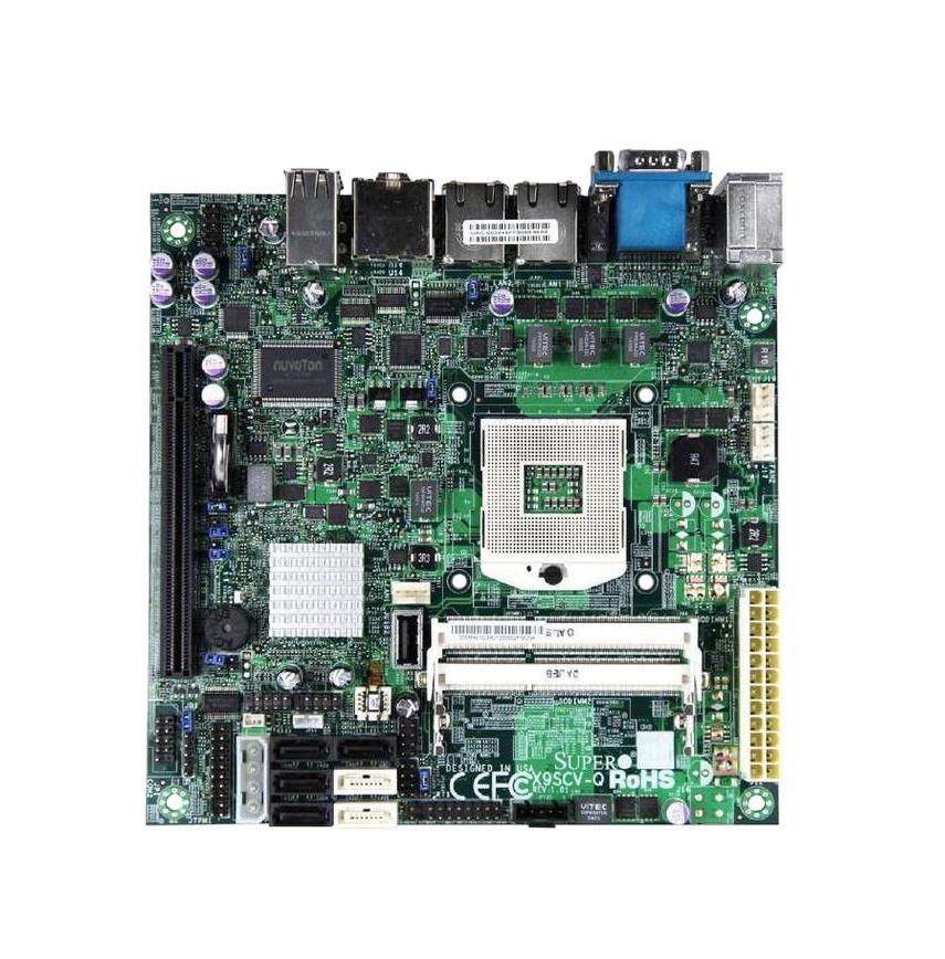 X9SCV-Q SuperMicro Socket G2 Intel QM67 2nd Generation Core i7 / i5 / i3 / Celeron B800 series Processors Support DDR3 2x SO-DIMM 4x SATA2 3.0Gb/s Mini-ITX Motherboard (Refurbished)