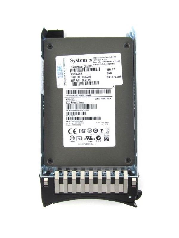 00AJ365 IBM 480GB MLC SATA 6Gbps Hot Swap Enterprise Value 2.5-inch Internal Solid State Drive (SSD)