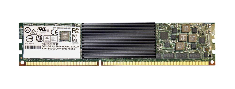 00FE005 Lenovo eXFlash 400GB MLC DDR3 1600MHz (Maximum) Low Profile DIMM Internal Solid State Drive (SSD) for X6 Series Server Systems