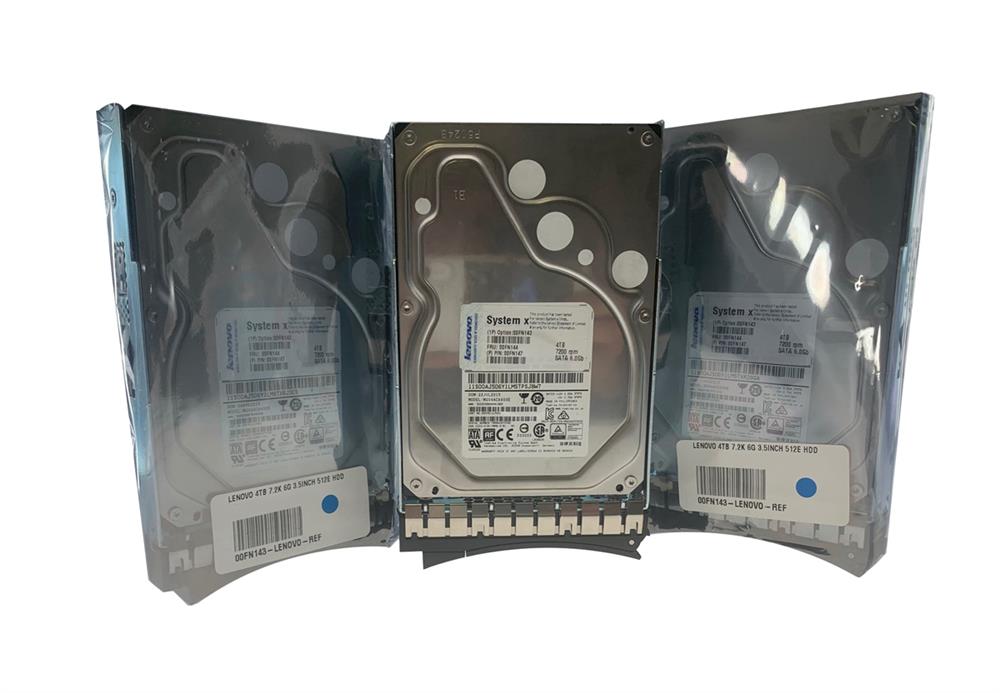 00FN143-/3pcLot Lenovo 4TB 7200RPM SATA 6Gbps Nearline Hot Swap (512e) 3.5-inch Internal Hard Drive for System x3550 M5