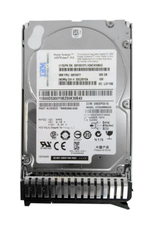 00FX877 IBM 300GB SAS 12.0 Gbps Hard Drive