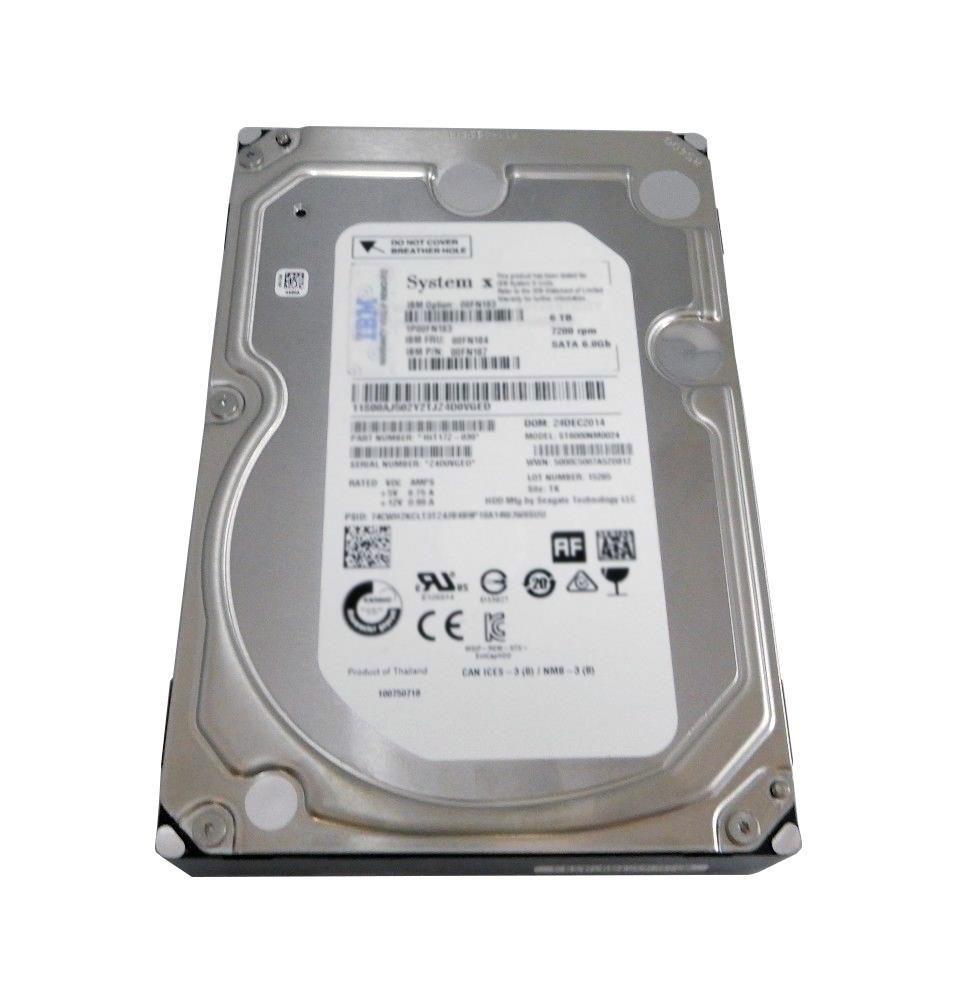 00HV676 Lenovo 6TB 7200RPM SATA 6Gbps 256MB Cache (512e) 3.5-inch Internal Hard Drive