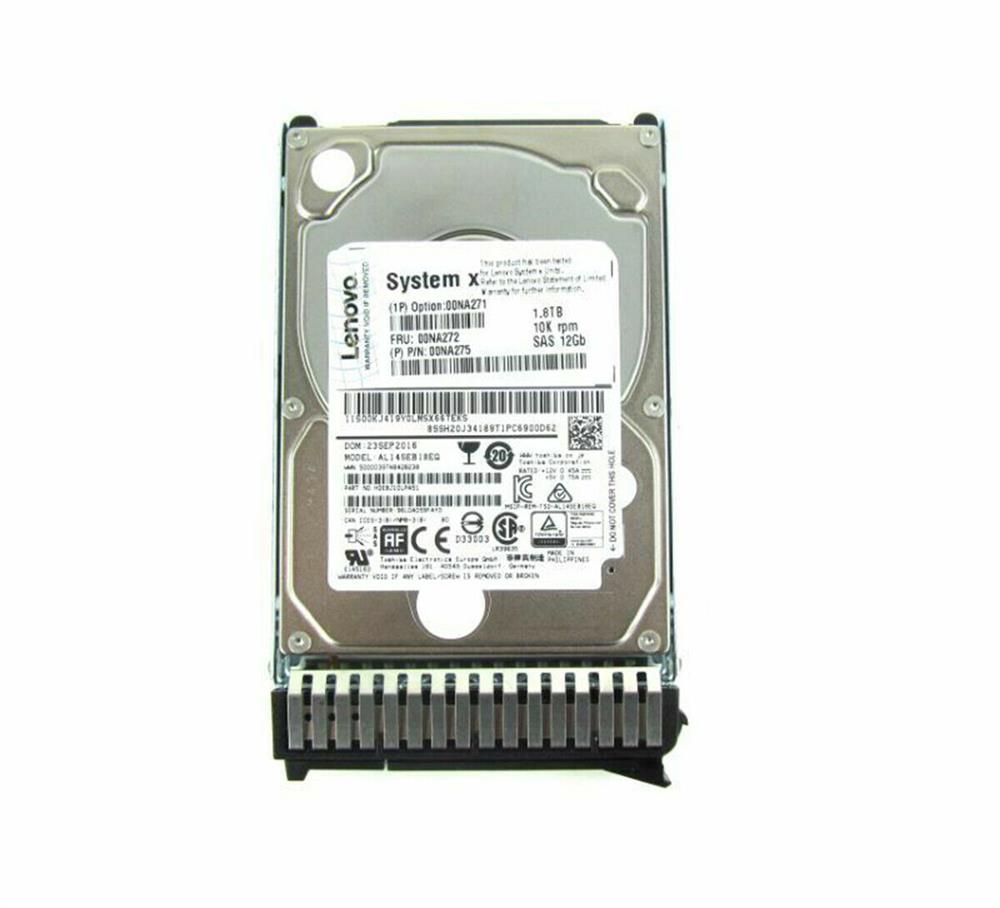 00NA272 Lenovo 1.8TB 10000RPM SAS 12Gbps Hot Swap 2.5-inch Internal Hard Drive