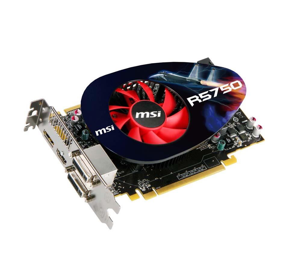 00V208-003R MSI Radeon HD 5750 1GB GDDR5 128-Bit PCI Express 2.1 X16 HDCP Ready CrossFireX Support Video Graphics Card
