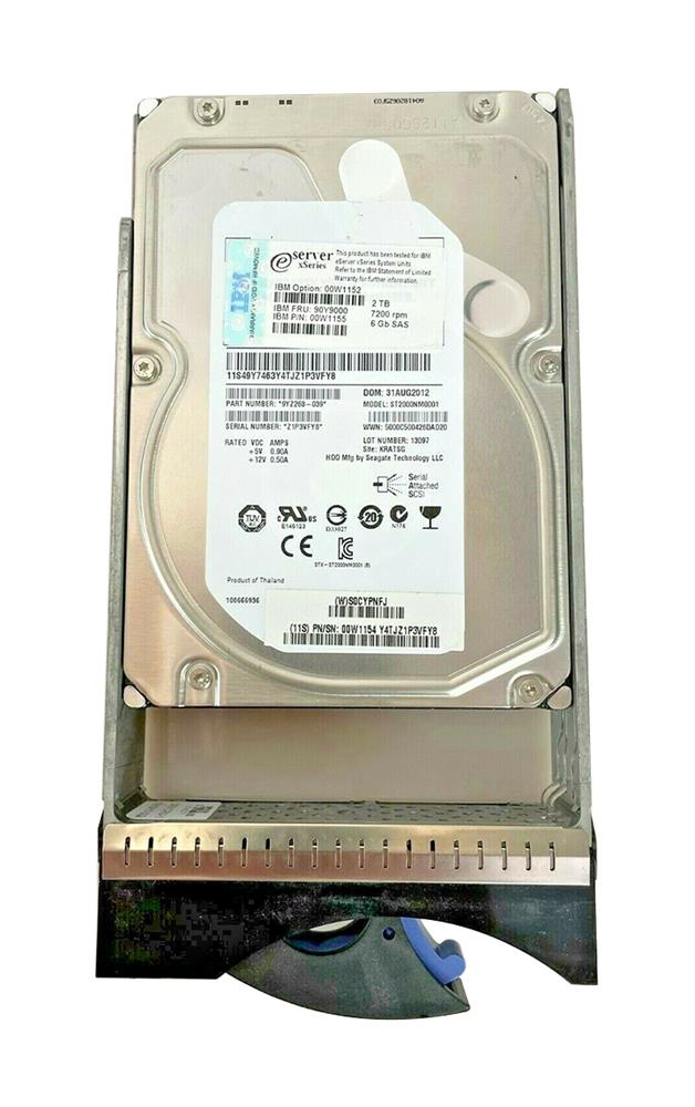 00W1152-RMK IBM 2TB 7200RPM SAS 6Gbps 3.5-inch Internal Hard Drive