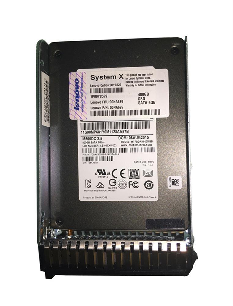 00YC529 Lenovo 120GB SATA Hot Swap Enterprise Mainstream 2.5-inch Internal Solid State Drive (SSD)