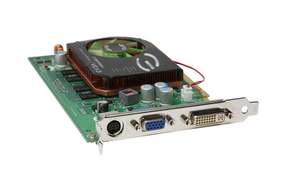 01G-P2-N795-RX EVGA nVIDIA GeForce 8600GT 1GB 128-Bit GDDR2 PCI Express x16 DVI/ D-Sub/ HDTV/ S-Video Out/ HDCP Ready/ SLI Support Video Graphics Card