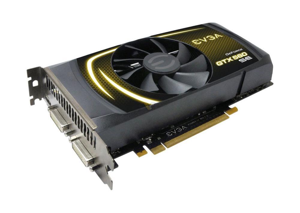 01G-P3-1464-AR EVGA GeForce GTX 560 SE 1GB GDDR5 192-Bit Mini HDMI / Dual DVI / HDCP Ready SLI Support PCI-Express 2.0 x16 Video Graphics Card
