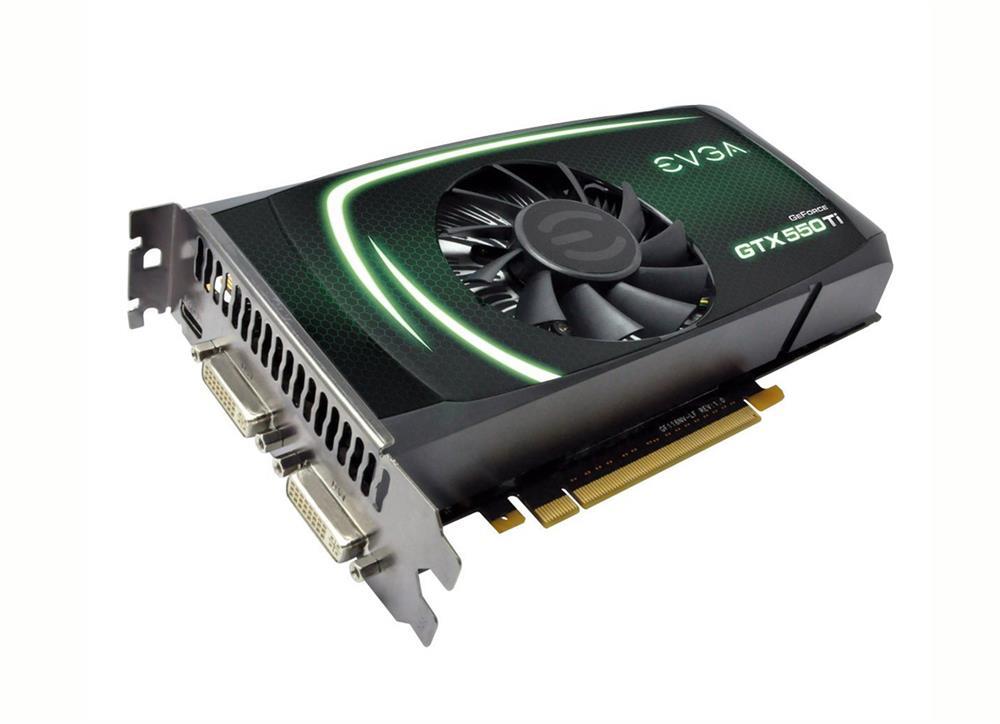01G-P3-1554-AR EVGA GeForce GTX 550 Ti 1GB GDDR5 Mini HDMI / Dual DVI PCI-Express 2.0 Video Graphics Card