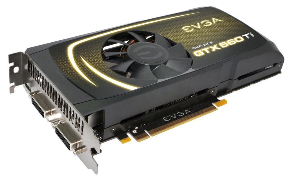 01G-P3-1563-B1 EVGA Nvidia GeForce GTX 560 Ti SuperClocked 1GB GDDR5 256-Bit Mini HDMI / Dual DVI / HDCP Ready SLI Support PCI-Express 2.0 x16 Video Graphics Card