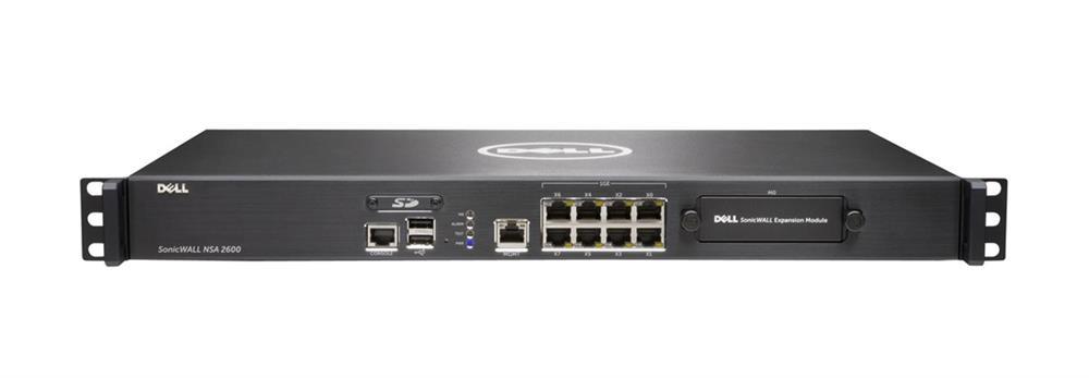 01SSC4274SWS Dell Sonicwall Nsa2600 Rm1u/200w 4x800MHz-core 2GB/memory 512MB/flash 8xGBe/1xconsole-ports Network Security Appliance Sonicwall