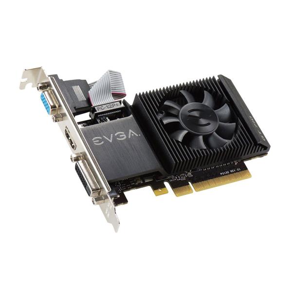 02G-P3-2717-SG EVGA Nvidia GeForce GT 710 2GB DDR3 64-Bit Single Slot Dual DVI PCI-Express 2.0 Video Graphics Card