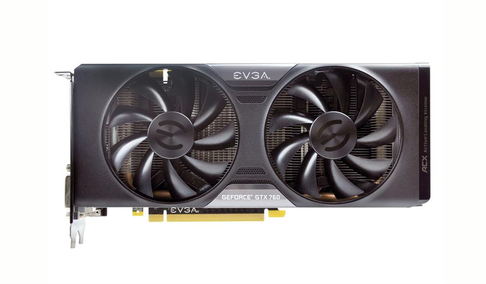 02G-P4-2763-KR EVGA Nvidia GeForce GTX 760 2GB GDDR5 256-Bit HDMI / Dual DVI / DisplayPort / SLI Support PCI-Express 3.0 x16 Video Graphics Card with ACX Cooler