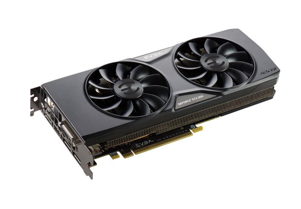 02G-P4-2956-L1 EVGA GeForce GTX 950 Superclocked 2GB 128-bit GDDR5 PCI Express 3.0 DVI-I/ HDMI/ 3x DisplayPort Video Graphics Card with ACX 2.0 Cooler