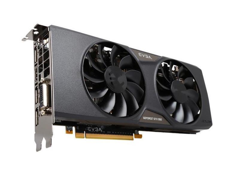 02G-P4-2958-L1 EVGA GeForce GTX 950 FTW 2GB 128-bit GDDR5 PCI Express 3.0 DVI-I/ HDMI/ 3x DisplayPort Video Graphics Card with ACX 2.0 Cooling