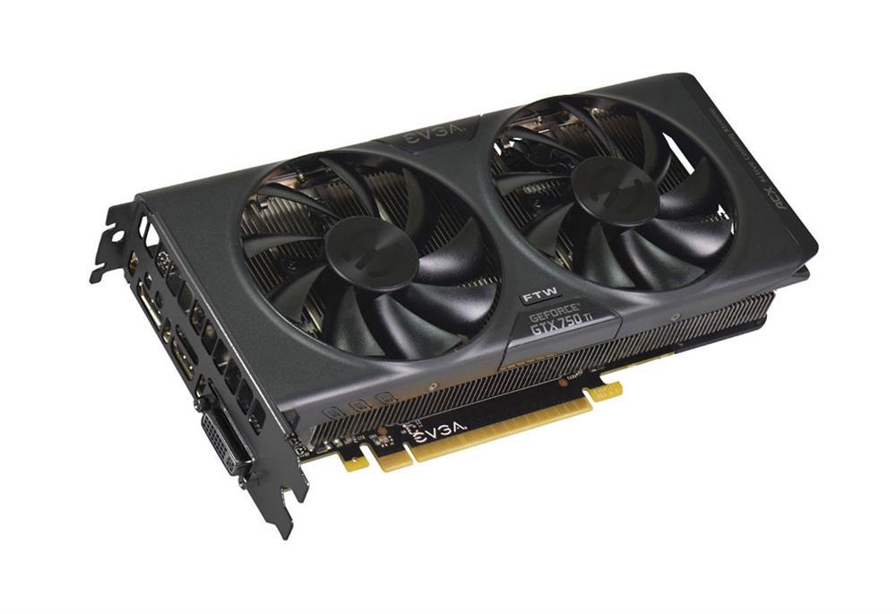 02G-P4-3757-L1 EVGA GeForce GTX 750 Ti FTW 2GB 128-bit GDDR5 PCI Express 3.0 DVI-I/ HDMI/ DisplayPort Video Graphics Card with ACX Cooling