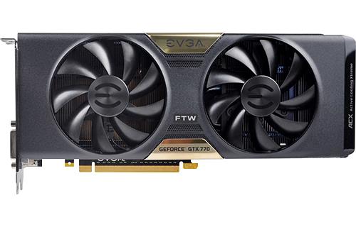 02G-P4-3772-B1 EVGA GeForce GTX 770 FTW 2GB 256-Bit GDDR5 PCI Express 3.0 x16 Dual DVI/ HDMI/ Displayport Video Graphics Card with ACX Cooler