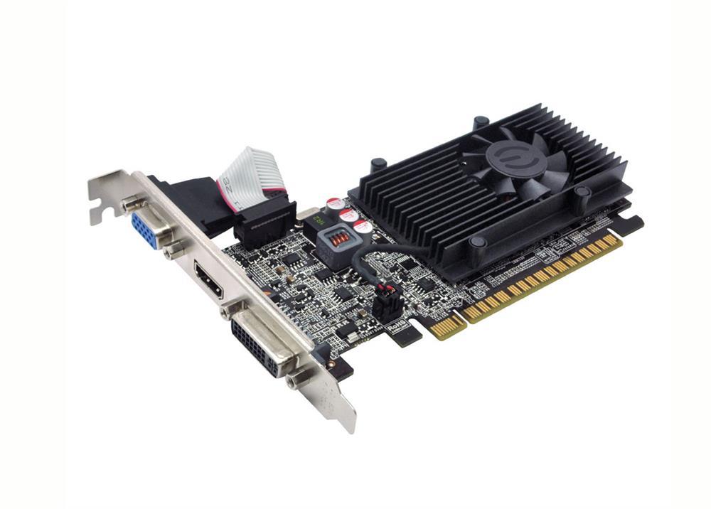 02GP31529A1 EVGA Nvidia GeForce GT 520 2GB DDR3 64-Bit HDMI/ D-Sub/ DVI/ HDCP Ready PCI-Express 2.0 x16 Low Profile Video Graphics Card