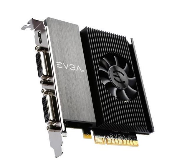02GP32717KR EVGA GT 710 2GB Single Slot Dual DVI Base Clock 954 MHz Memory Clock 1800 MHz Effective Cuda Cores 192 Bus Type PCi-Express 2.0