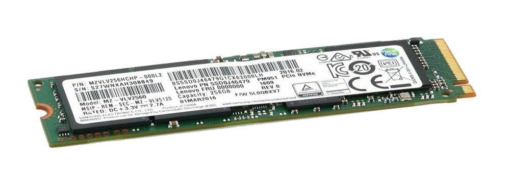 02HM101 Lenovo 256GB TLC PCI Express 3.0 x4 NVMe M.2 2280 Internal Solid State Drive (SSD)