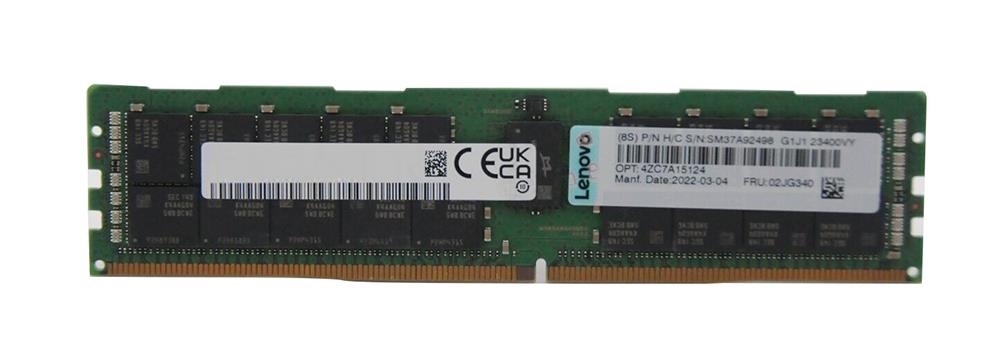 02JG340 Lenovo 64GB PC4-25600 DDR4-3200MHz Registered ECC CL22 288-Pin DIMM 1.2V Dual Rank Memory Module 