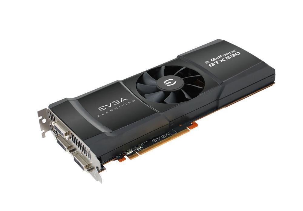 03G-P3-1590-BR EVGA Nvidia GeForce GTX 590 3GB GDDR5 384-Bit PCI-Express 2.0 x16 Video Graphics Card