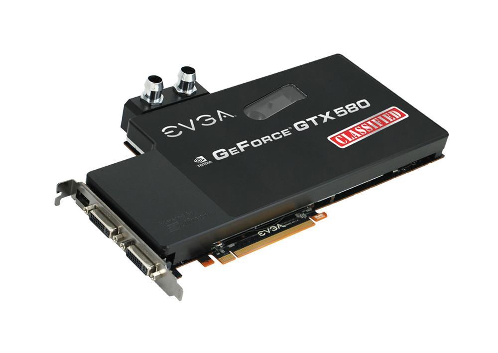 03GP31597KR EVGA Nvidia GeForce GTX 580 Classified Ultra Hydro Copper 3GB GDDR5 384-Bit HDCP Ready / SLI Support PCI-Express 2.0 x16 Video Graphics Card