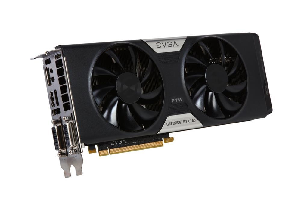 03GP43784AR EVGA Nvidia GeForce GTX 780 Dual FTW 3GB GDDR5 384-Bit HDMI / DisplayPort / DVI-I / DVI-D PCI-Express 3.0 x16 Video Graphics Card with ACX Cooler