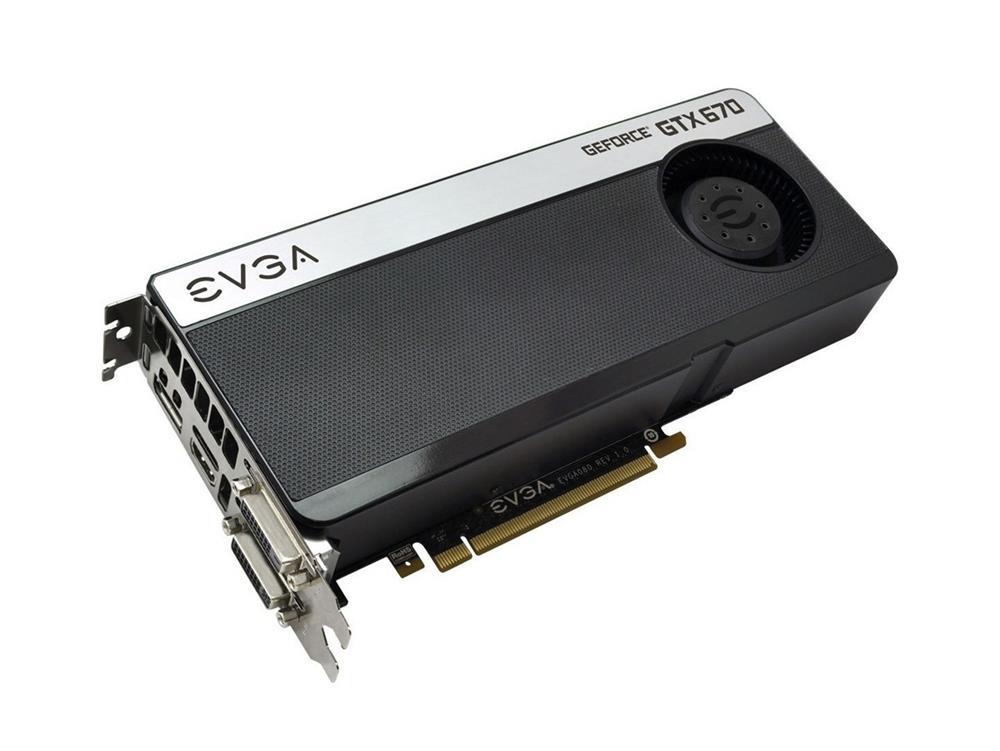 04G-P4-2671-KR EVGA Nvidia GeForce GTX 670 4GB GDDR5 256-Bit DVI-I/D/ HDMI/ Display-Port/ SLI PCI-Express 3.0 x16 Supported Video Graphics Card
