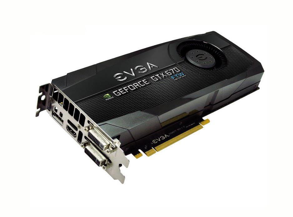 04G-P4-3673-KR EVGA Nvidia GeForce GTX 670 FTW+ 4GB GDDR5 256-Bit HDMI / Dual DVI / DisplayPort / SLI Support PCI-Express 3.0 x16 Video Graphics Card