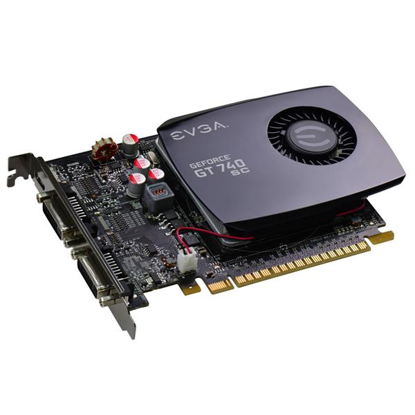04GP42744KR EVGA GeForce GT 740 Superclocked 4GB 128-Bit DDR3 PCI Express 3.0 DVI-D/ DVI-I/ mini-HDMI Video Graphics Card