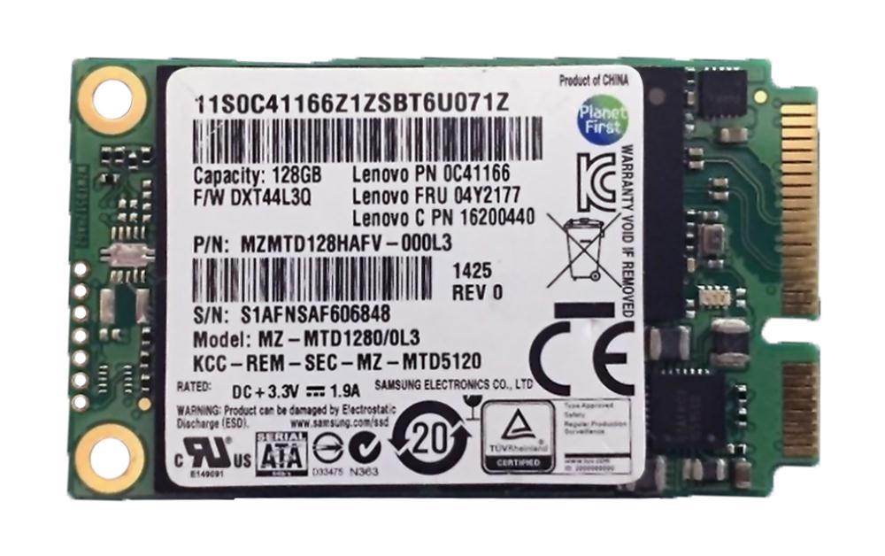 04Y2177-02 Lenovo 128GB TLC SATA 6Gbps mSATA Internal Solid State Drive (SSD) for IdeaPad Yoga 2 Pro