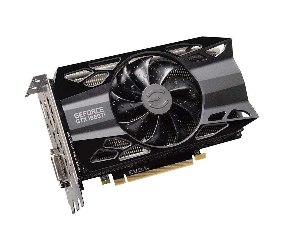 06G-P4-1261-BX EVGA Nvidia GeForce GTX 1660 Ti XC Black Gaming 6GB GDDR6 192-Bit HDMI / DisplayPort / Dual-Link DVI-D PCI-Express 3.0 HDB Fan Video Graphics Card