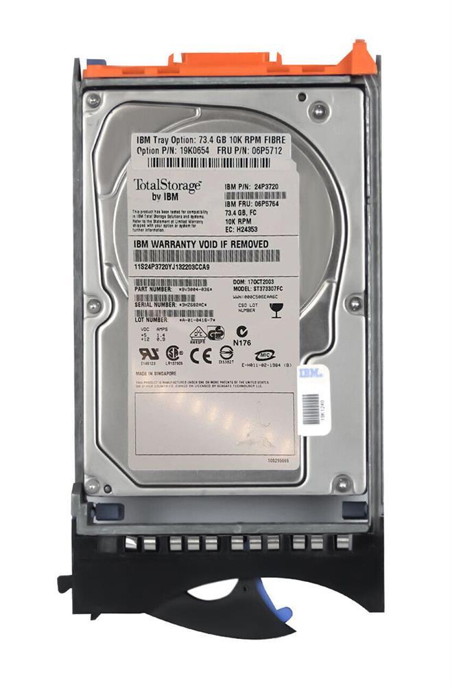 06P5712 IBM 73.4GB 10000RPM Fibre Channel 2Gbps Hot Swap 3.5-inch Internal Hard Drive