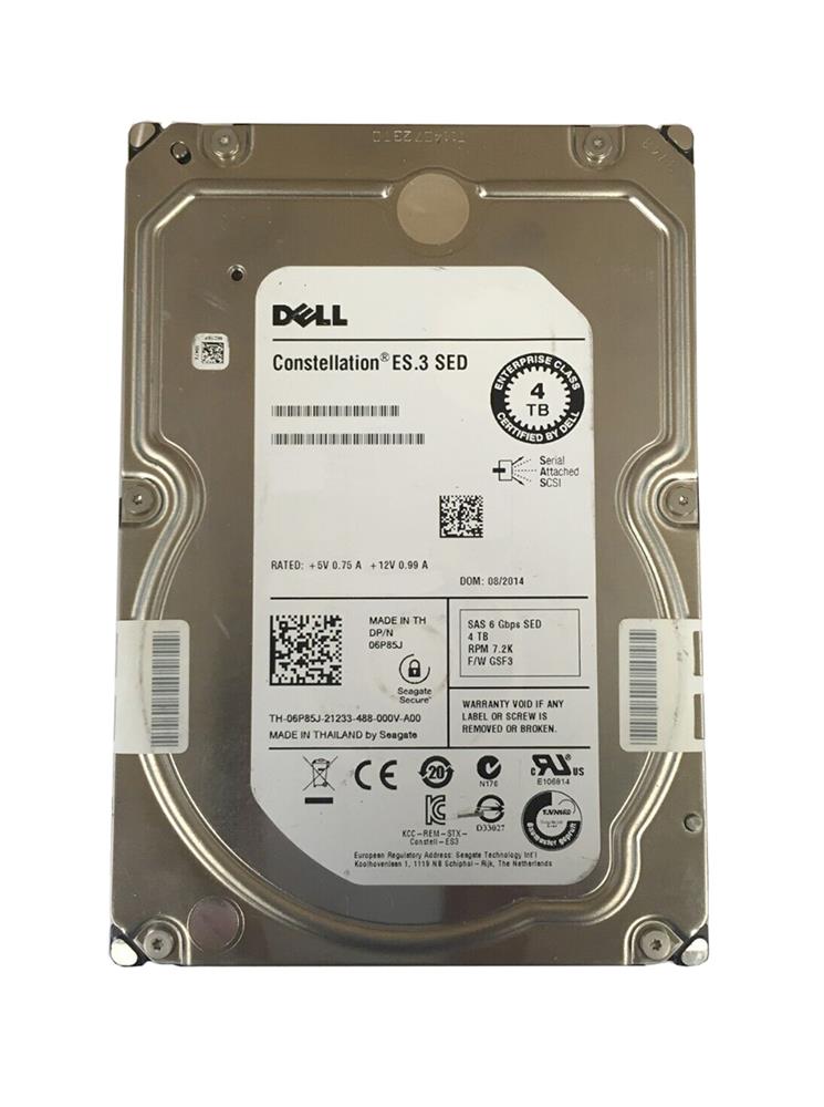06P85J Dell 4TB 7200RPM SAS 6Gbps 3.5-inch Internal Hard Drive