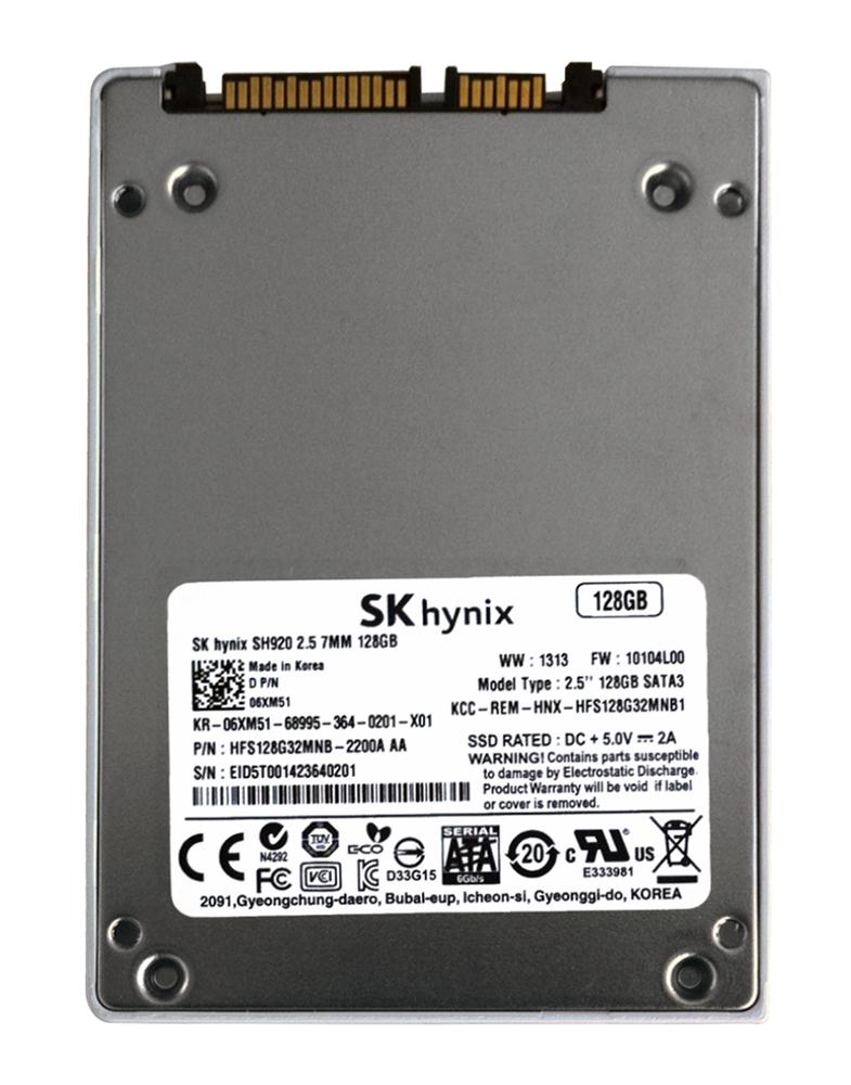 06XM51 Dell 128GB MLC SATA 6Gbps 2.5-inch Internal Solid State Drive (SSD)