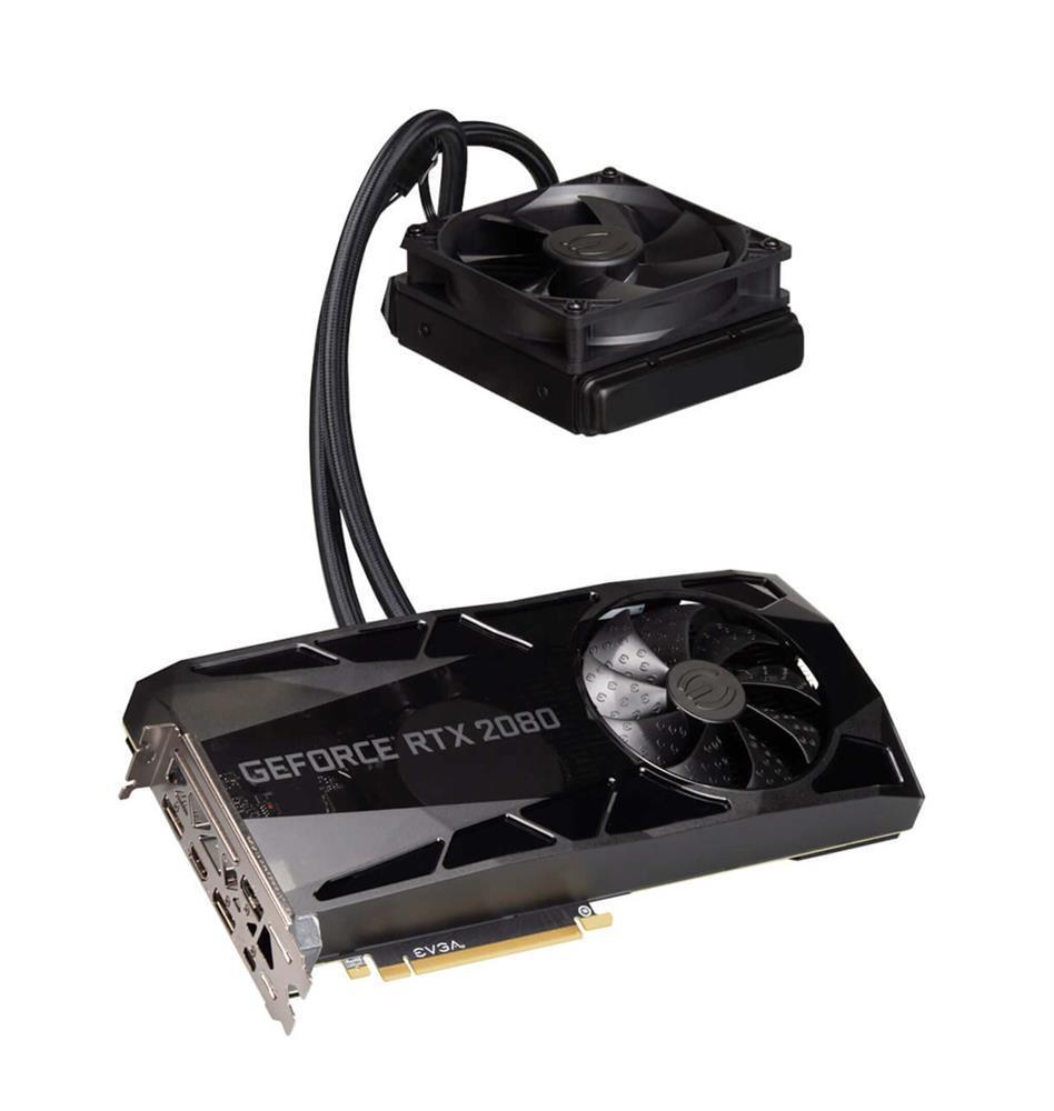 08G-P4-2284-T1 EVGA GeForce RTX 2080 FTW3 Ultra Hybrid Gaming 8GB GDDR6 256-bit GDDR6 PCI Express 3.0 RGB LED Logo iCX2 Technology Metal Backplate Video Graphics Card