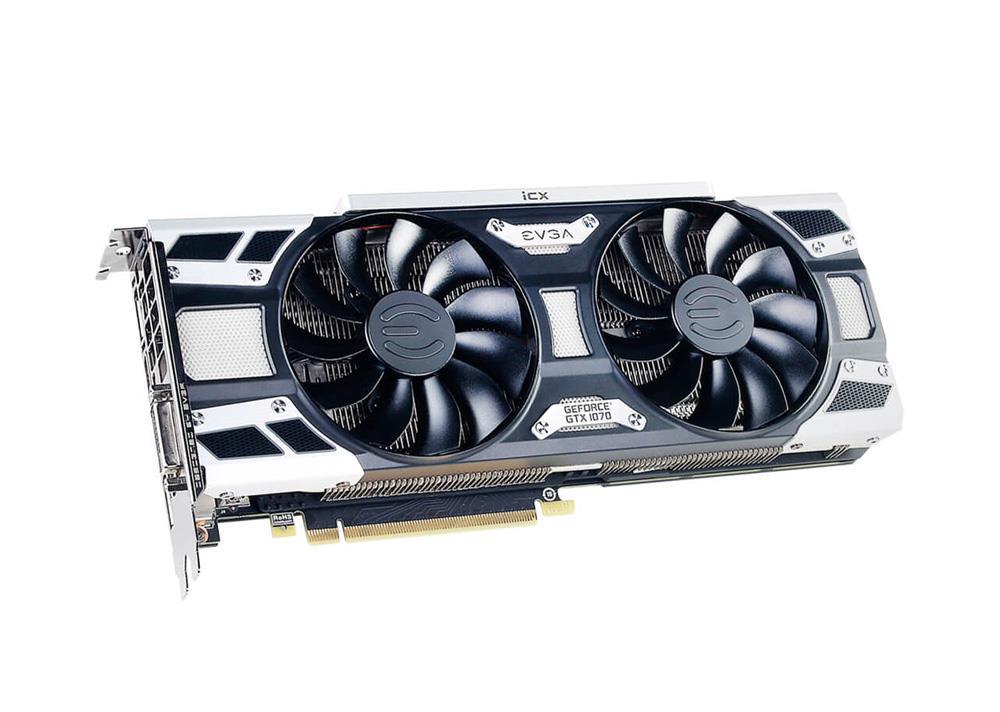 08G-P4-6573-KR EVGA GeForce GTX 1070 Graphic Card 1.59 GHz Core 1.78 GHz Boost Clock 8GB GDDR5 Dual Slot Space Required