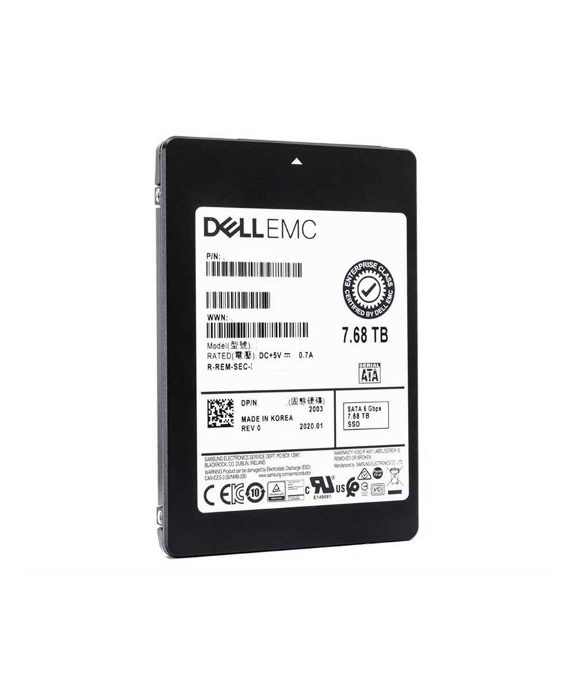 08W1PV Dell 7.68TB TLC SATA 6Gbps 2.5-inch Internal Solid State Drive (SSD)