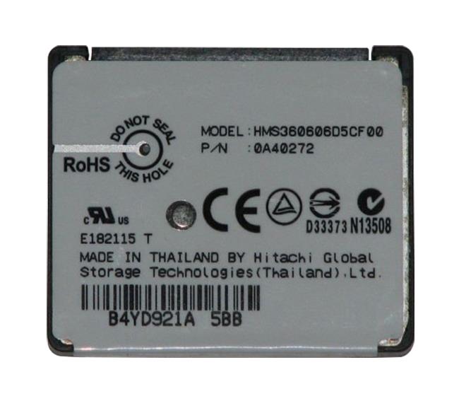 0A40272 Hitachi Microdrive 3K6 6GB 3600RPM CompactFlash (CF+) Type II 128KB Cache 1-inch Internal Hard Drive