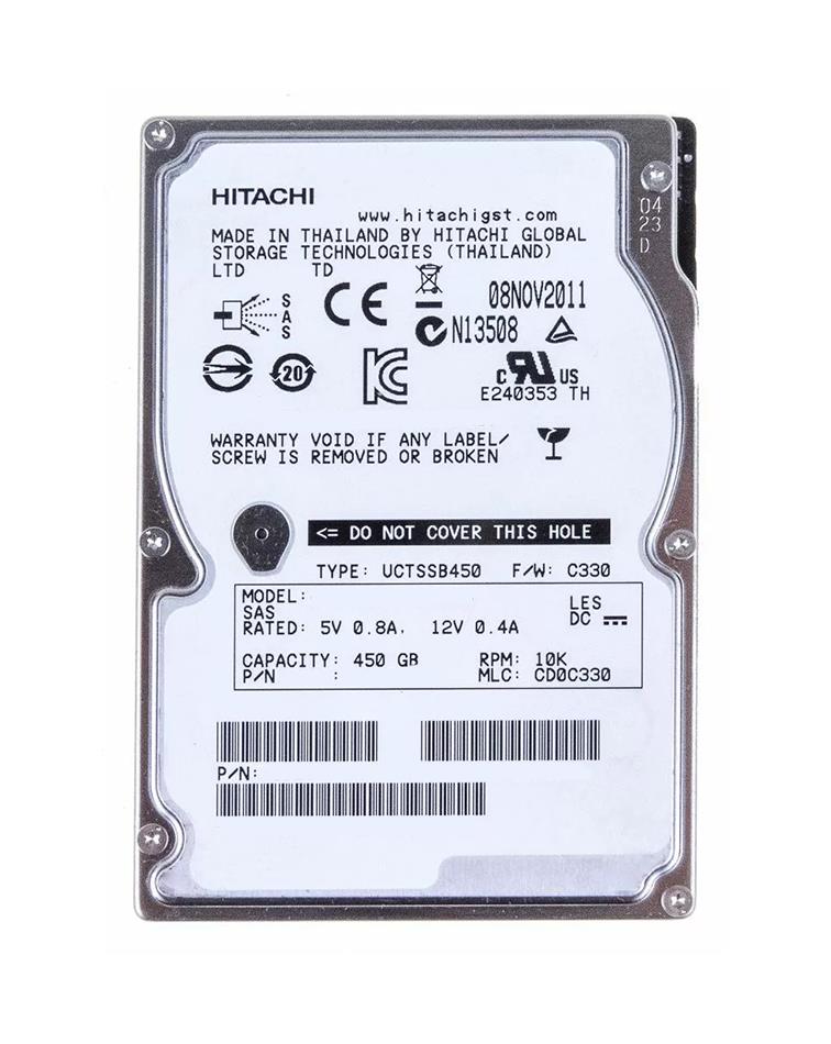 0B25646 HGST Hitachi Ultrastar C10K600 450GB 10000RPM SAS 6Gbps 64MB Cache 2.5-inch Internal Hard Drive